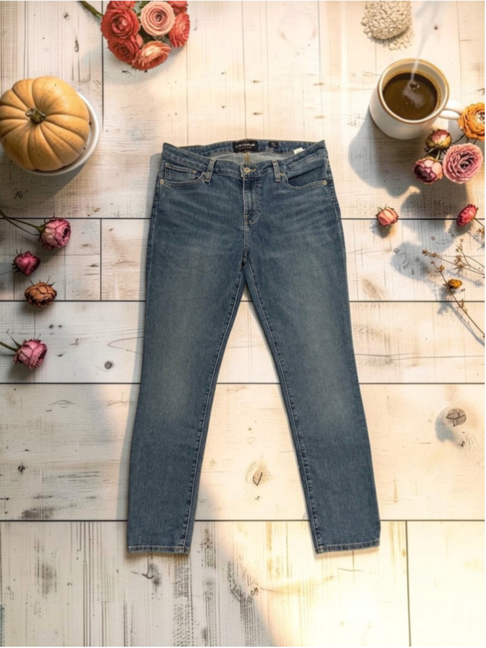 Lucky Brand Jeans Lolita Skinny Low-Rise Womens Size 8 / 29 Blue Western Jeans
